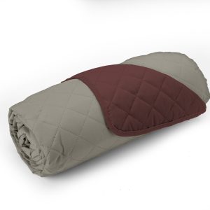 Cuvertura matlasata 2 fete Alcam 210x220 cm Hot Chocolate microfibra cu umplutura fibra siliconica pentru confort si eleganta in dormitor - imagine 6