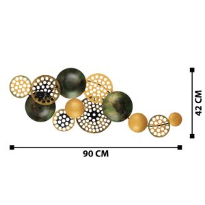 Decoratiune de perete Bronte CH103-4 metal multicolor 90x42 cm 100% metal - imagine 9