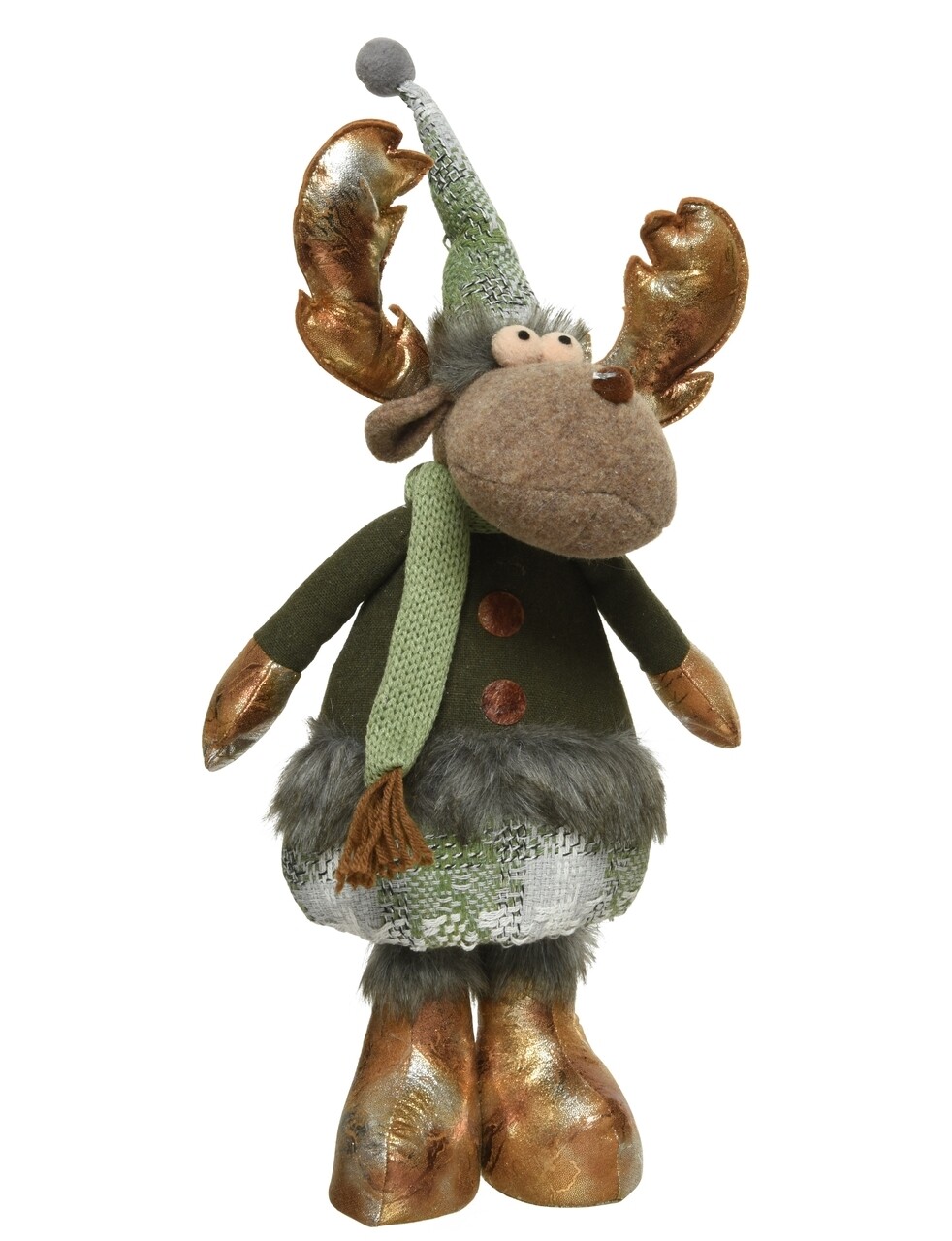 l-decoratiune-deer-decoris-20x20x52-cm-poliester-verde-inchis