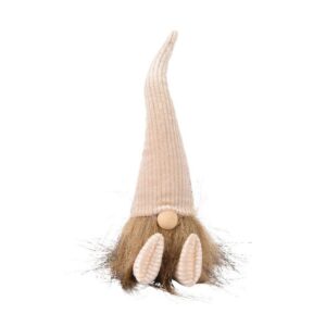 Decoratiune Gnome roz light pink 5x5x27 cm din poliester Decoris pentru un decor elegant si jucaus in casa ta