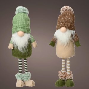 Decorațiune Luminoasă Gnome maro din poliester 8x18x42 cm cu iluminare caldă și baterie CR2032 inclusă - imagine 2