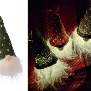 Decorațiune Luminoasă Gnome Verde din Poliester 6x6x20 cm - Lumineo - imagine 1