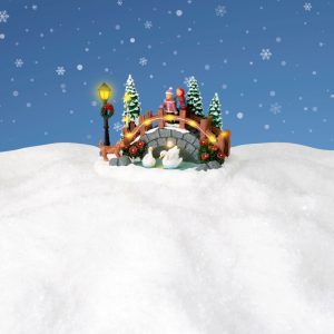 Decoratiune luminoasa Kids and swans multicolor 17.8x11x12.3 cm polirasina cu 10 LED-uri lumina calda pentru interior - imagine 2