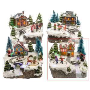 Decoratiune luminoasa multicolora People Lumineo 16x19x15 cm din polirasina cu 8 LED-uri si miscare pentru decor interior - imagine 1
