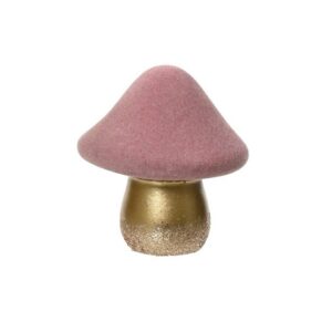 Decoratiune Mushroom teracota roz 13x16x18.5 cm pentru decor interior elegant si modern - imagine 1