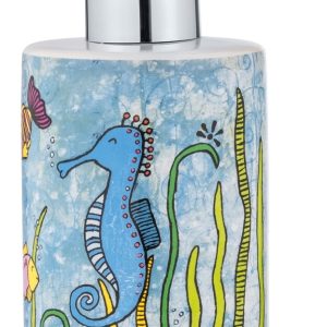 Dozator Sapun Lichid Ceramic Multicolor Wenko Ocean Life 360 ml pentru Baie si Bucatarie - imagine 3