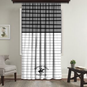 Draperie Beverly Hills Polo Club 140x260 cm 100% poliester Grey/Black/White curățare la mașină 40°C