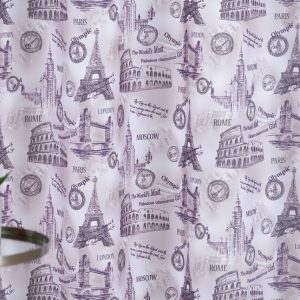 Draperie Imagine Paris 140x245 cm poliester gri pentru un decor boem acasă - imagine 3