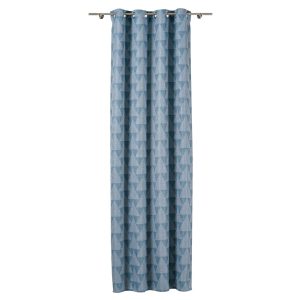 Draperie Mendola Inca 130x260 cm Turcoaz Poliester Pattern Geometric pentru Interior Modern - imagine 2