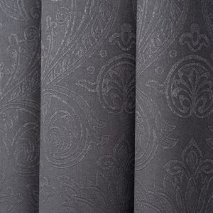 Draperie Mendola Interior Leone 140x270 cm poliester gri imprimeu clasic spălare ușoară - imagine 3