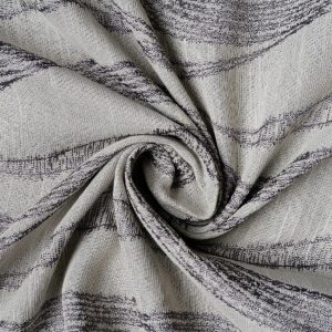 Draperie Mendola Interior Vals 140x260 cm poliester gri design minimalist cu pattern valuri - imagine 5