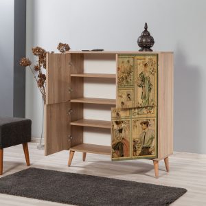 Dulap multifunctional Multilux 732 Vella 95x36x111 cm multicolor cu asamblare necesară - imagine 3