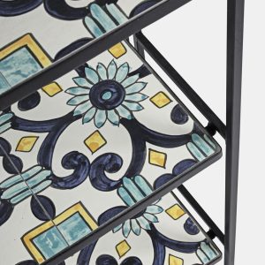 Etajera pliabila pentru gradina/terasa Positano 57x28x133 cm otel ceramica E-Coating design modern - imagine 3