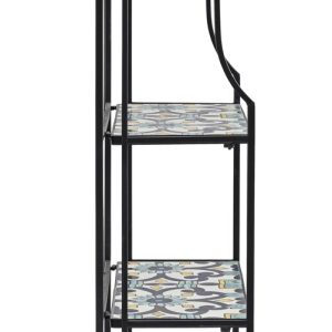 Etajera pliabila pentru gradina/terasa Positano 57x28x133 cm otel ceramica E-Coating design modern - imagine 4