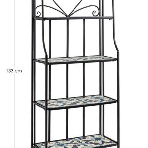Etajera pliabila pentru gradina/terasa Positano 57x28x133 cm otel ceramica E-Coating design modern - imagine 5