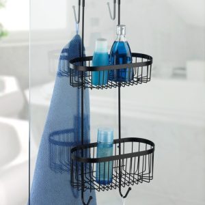 Etajera Suspendabilă pentru Duș Wenko Serino 25.5 x 70 x 19.5 cm Inox Negru pentru Organizarea Băii - imagine 4