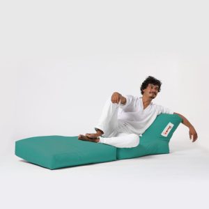 Fotoliu extensibil turcoaz Siesta Ferndale Bean Bag 55-180 cm poliester impermeabil 200 kg - imagine 17