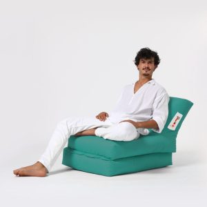 Fotoliu extensibil turcoaz Siesta Ferndale Bean Bag 55-180 cm poliester impermeabil 200 kg - imagine 3