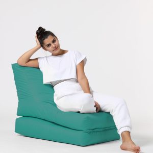 Fotoliu extensibil turcoaz Siesta Ferndale Bean Bag 55-180 cm poliester impermeabil 200 kg - imagine 4