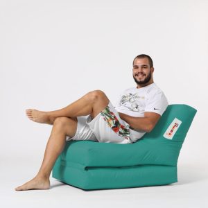 Fotoliu extensibil turcoaz Siesta Ferndale Bean Bag 55-180 cm poliester impermeabil 200 kg - imagine 7