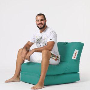 Fotoliu extensibil turcoaz Siesta Ferndale Bean Bag 55-180 cm poliester impermeabil 200 kg - imagine 8
