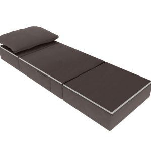 Fotoliu extensibil Urban Living Gri 70x80x70 cm, multifunctional, cu buzunar lateral, husa rezistenta si usor de curatat - imagine 3