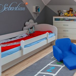 Fotoliu Multifunctional pentru Copii Albastru 2 in 1 cu Husa Detasabila si Brate Captusite pentru Confort si Siguranta - imagine 5