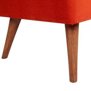 Taburet Zeon 41x44 cm Lemn de brad Caramiziu Poliester Usor de Curatat Spuma DNS - imagine 3