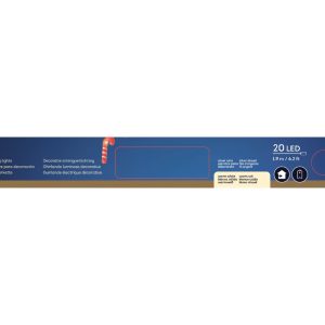 Ghirlanda decorativa Candy Cane 190 cm rosu/alb cu 20 LED-uri lumina calda functioneaza cu 3 baterii AA - imagine 4