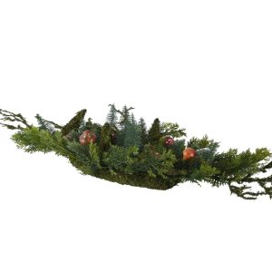 Ghirlanda decorativă Glitter Mushroom 120x25x20 cm din mușchi pentru decor interior - imagine 3