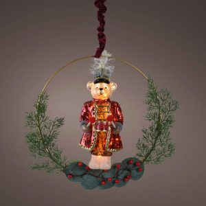 Glob luminos Nutcracker bear multicolor 11.5x26x26 cm sticla cu LED-uri 20 lumina calda baterii neincluse timer 6 ore IP20 - imagine 2