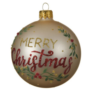 Glob de Crăciun multicolor din sticlă Decoris Ø8 cm pentru decoratiuni festive - imagine 1