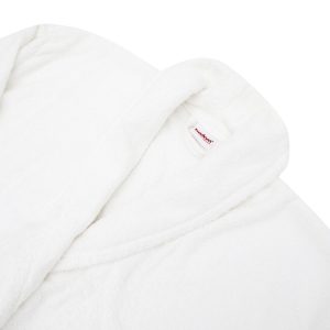 Halat de baie Hotel Line Bedora L-XL 100% bumbac frotirat alb 400 gr/mp cu maneca 60 cm - imagine 4