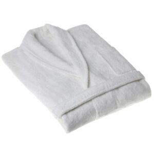 Halat de baie Hotel Line Bedora L-XL 100% bumbac frotirat alb 400 gr/mp cu maneca 60 cm - imagine 1