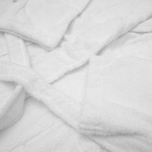 Halat de baie Hotel Line Bedora L-XL 100% bumbac frotirat alb 400 gr/mp cu maneca 60 cm - imagine 5