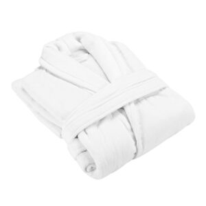 Halat de baie Hotel Line Bedora L-XL 100% bumbac velur alb 420 gr/mp 60 cm maneca