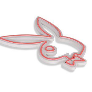 Decoratiune luminoasa LED Playboy roz 26x42 cm benzi flexibile neon rezistente la apa DC 12V - imagine 5