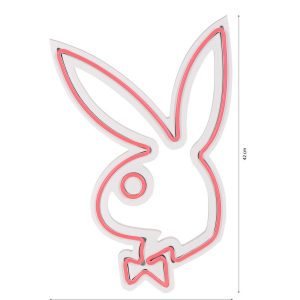 Decoratiune luminoasa LED Playboy roz 26x42 cm benzi flexibile neon rezistente la apa DC 12V - imagine 8