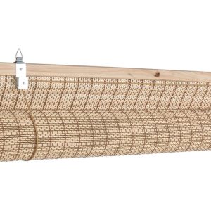 Jaluzea tip rulou Anna Bizzotto 150x260 cm bambus natural cu bara din lemn și fire din poliester - imagine 4