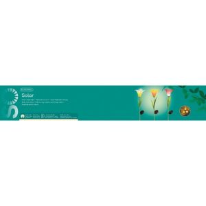 Lampa de gradina Lily Lumineo 17x17x82.5 cm metal alb galben cu panou solar si baterie Ni-Mh AA - imagine 3