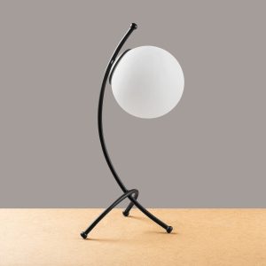 Lampa de masă Yay 5011 Tatum 23x18x43 cm negru/alb metal și sticlă 1xE27 40W - imagine 3