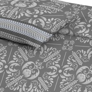 Lenjerie de pat King Size 200x220 cm multicolor bumbac satinat 4 piese Wol TC200 pentru un somn odihnitor - imagine 3