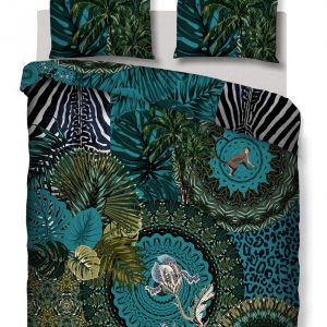 Lenjerie de pat dubla Mandala 4 piese 180x200 cm multicolor 100% bumbac pentru somn odihnitor - imagine 2