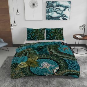 Lenjerie de pat dubla Mandala 4 piese 180x200 cm multicolor 100% bumbac pentru somn odihnitor - imagine 1