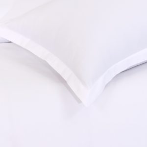 Lenjerie de pat 1 persoană Hotel Line Luxury Bedora 400 TC 100% bumbac alb 145x210 cm husa pilota 150x240 cm fata de perna 50x70 cm - imagine 3