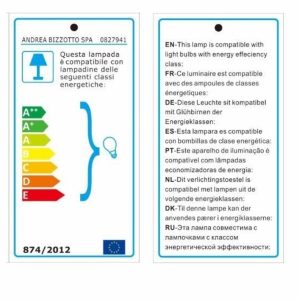 Lustra Altek Bizzotto 28.5x29.5 cm E27 1 x 40W rachita alb asamblare necesara - imagine 3