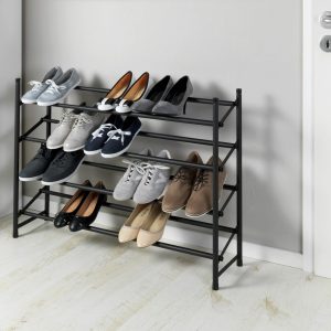 Organizator incaltaminte extensibil Wenko Hero 62-115 cm metal polipropilena pentru 24 perechi - imagine 11