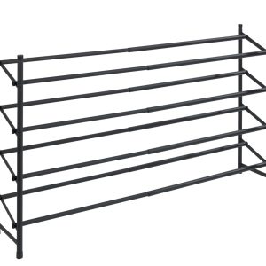 Organizator incaltaminte extensibil Wenko Hero 62-115 cm metal polipropilena pentru 24 perechi - imagine 5