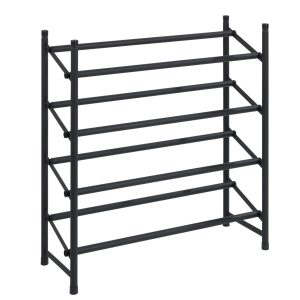 Organizator incaltaminte extensibil Wenko Hero 62-115 cm metal polipropilena pentru 24 perechi - imagine 6