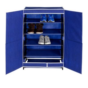 Pantofar textil compact Wenko Air pentru 16 perechi de încălțăminte, 5 rafturi, organizare eficientă, design modern - imagine 7